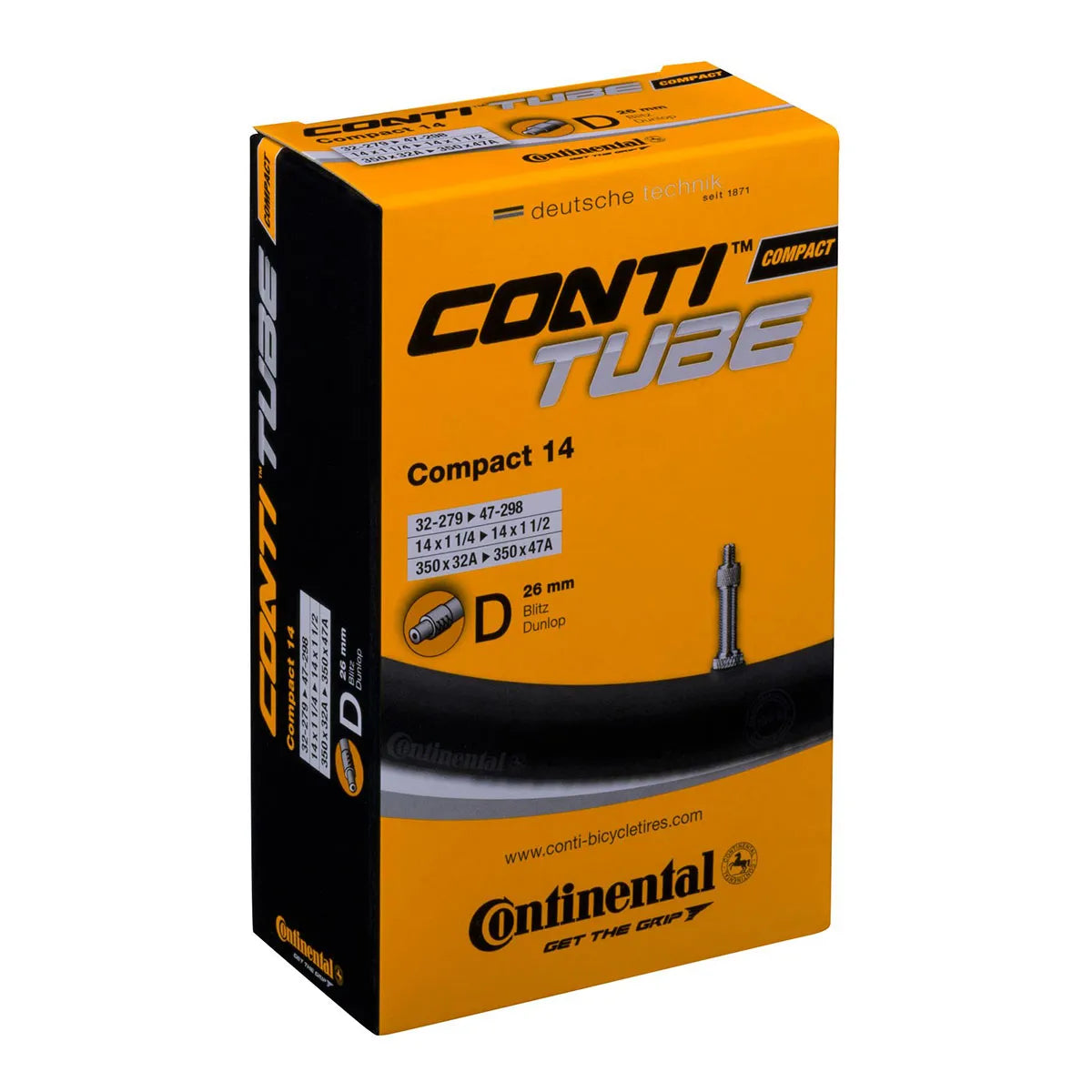 CONTINENTAL 14" Sisärengas 32/47-279/298. pikaventtiili 26mm