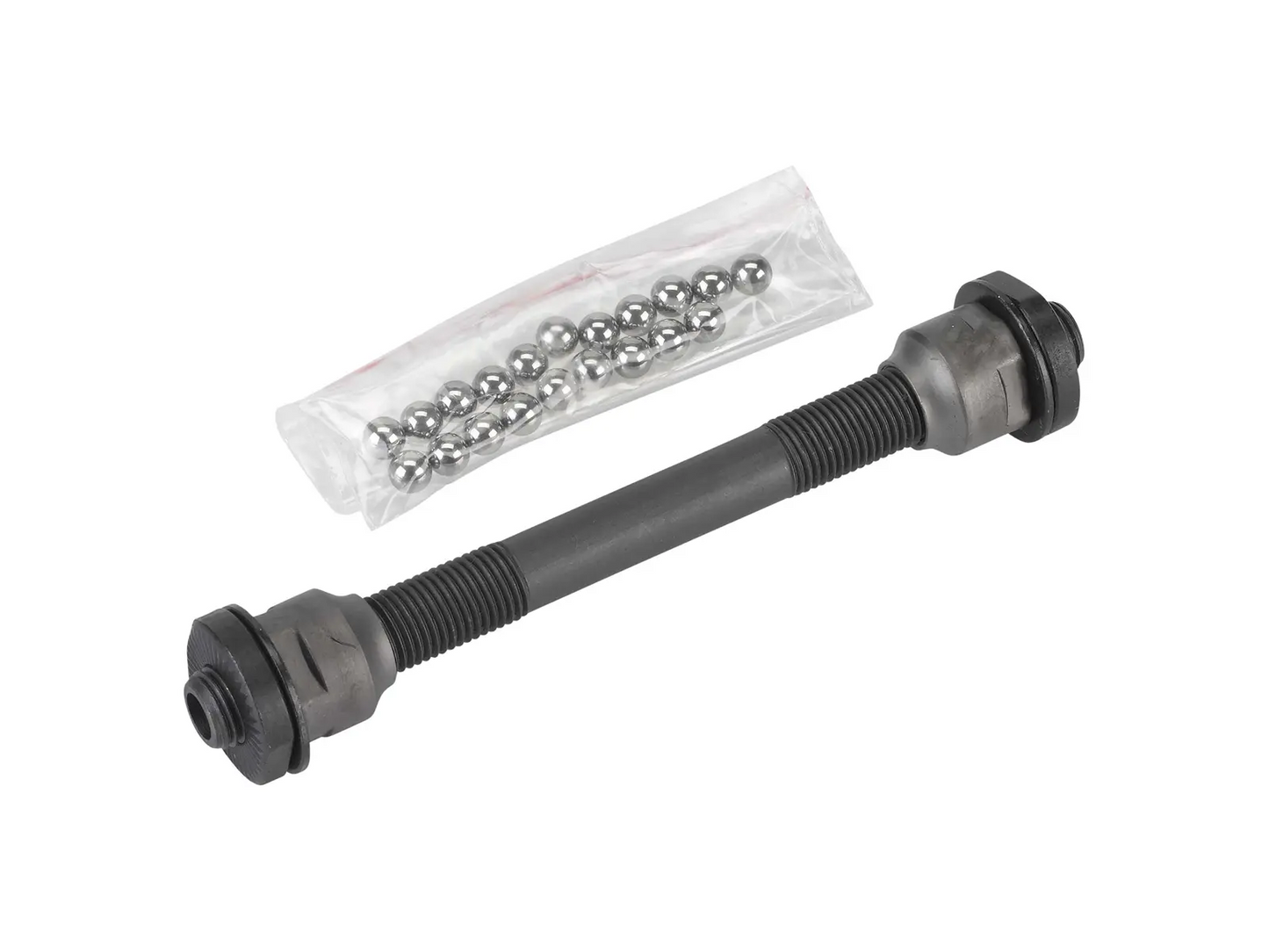 XLC SP-T01 EVO repair kit, front wheel, includes axle, bearings and end cap 100 mm