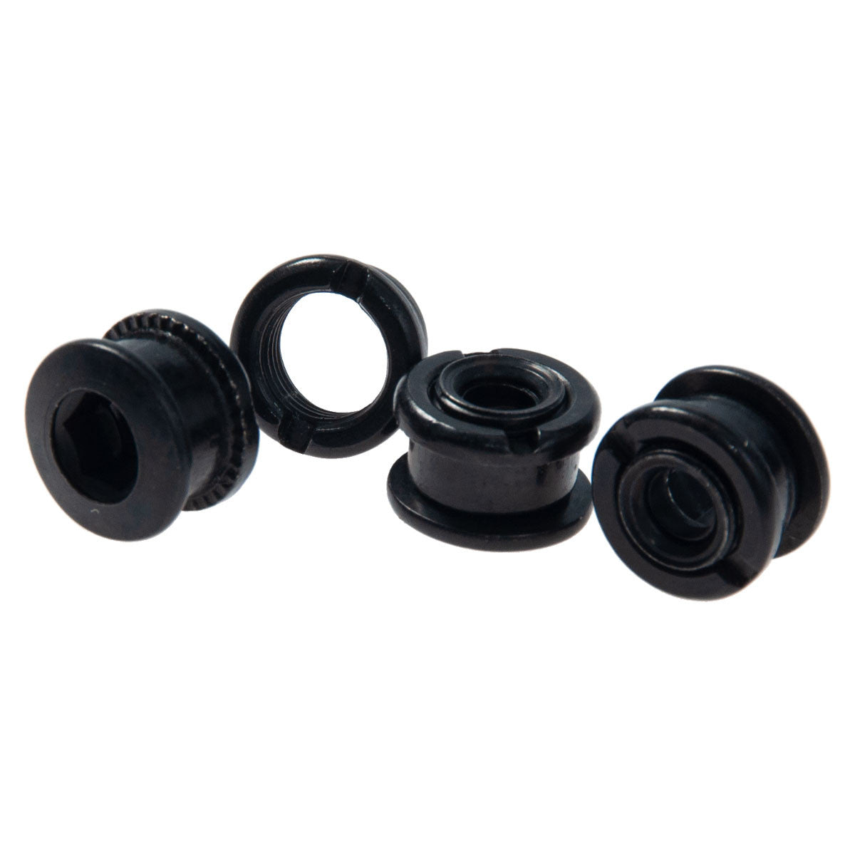 Ketjurattaan kiinnityspultit M-Wave, M8.5x8.5mm, alumiini/4 kpl, musta