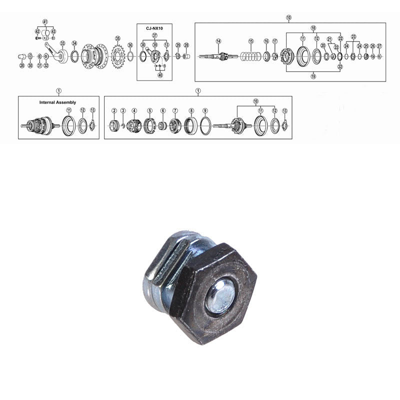 Shimano Vaijerin kiinnitysruuviyksikkö CJ-8S20