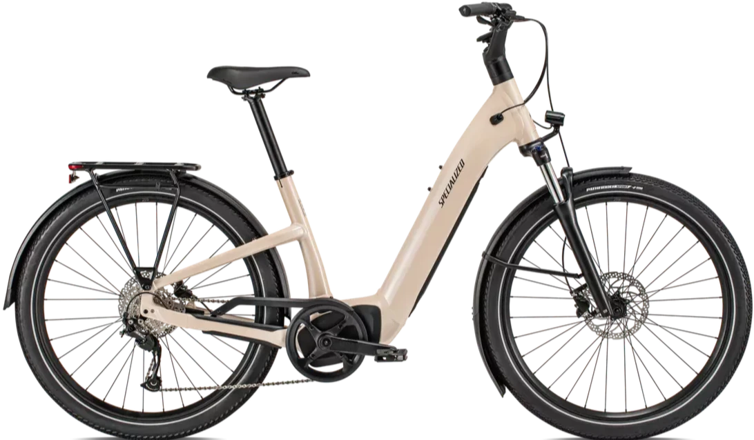Kaupunkisähköpyörä Specialized Turbo Como 3.0 hiekka sivulta