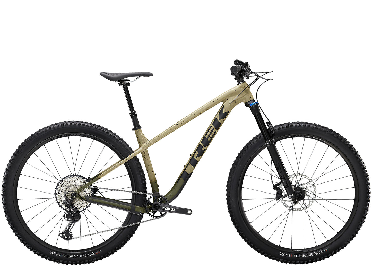 Trek Roscoe 9 2023 1 Matte Quicksand to Olive Fade/Black jäykkäperäinen maastopyörä Cycli.fi