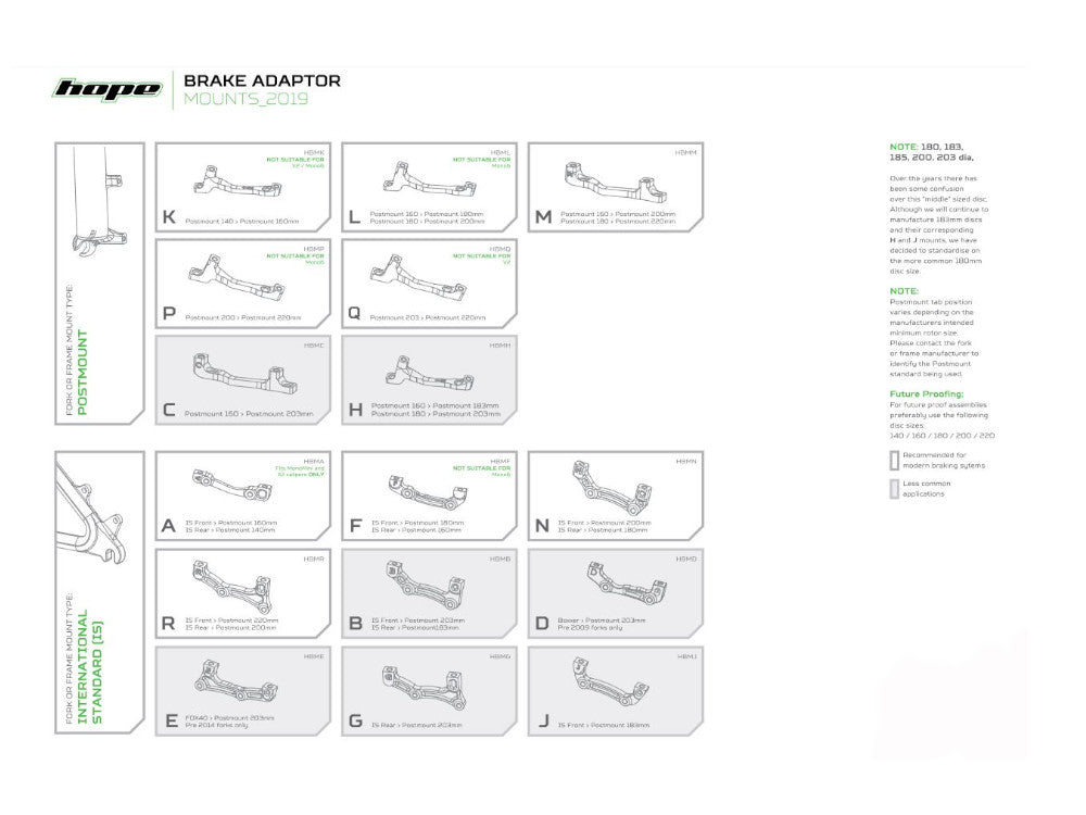 Hope Disc Adapter Mount