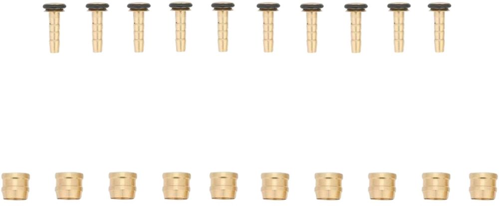 Tektro Hydraulic Brake Olive and Barb Hose Fittings 10-Pack