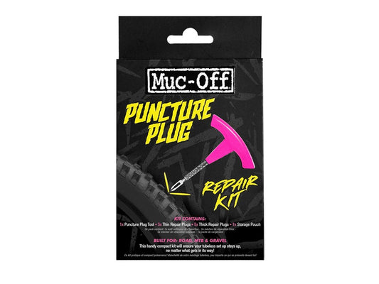 MUC-OFF B.A.M. Tubeless Repair Kit Contains tool, 5x thick plugs and 5x thin plugs