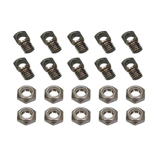 Lokasuojan kiinnikkeet, reikäpultti ja mutterit, 10 kpl/ pss