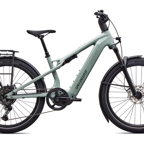 Specialized Vado 3 X 4.0 retkisähköpyörä vaaleanvihreä lisävarusteilla 1