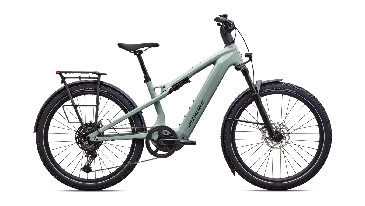 Specialized Vado 3 X 4.0 retkisähköpyörä vaaleanvihreä lisävarusteilla 1