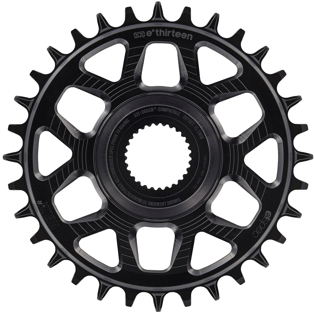 E13 Helix R e*spec Ring Bosch Gen4 Direct Mount 53mm Chainline Black