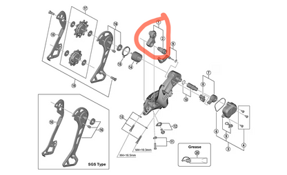 Shimano Bracket Axle Unit RD-M8000