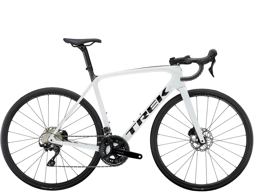 Trek Emonda SL 5 2024 White Prismatic valkoinen sivulta