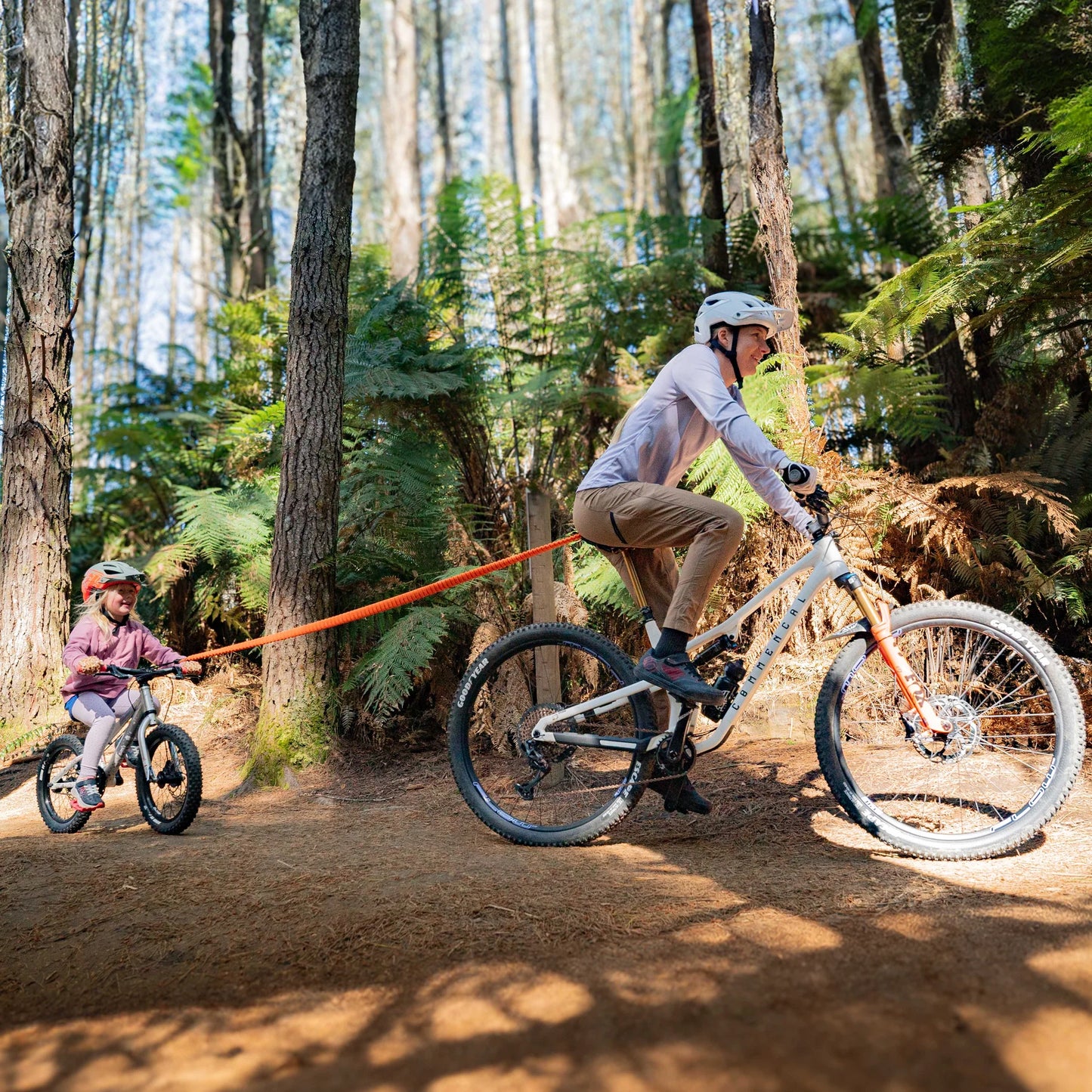 Kids Ride Shotgun Bike Tow Rope - Orange