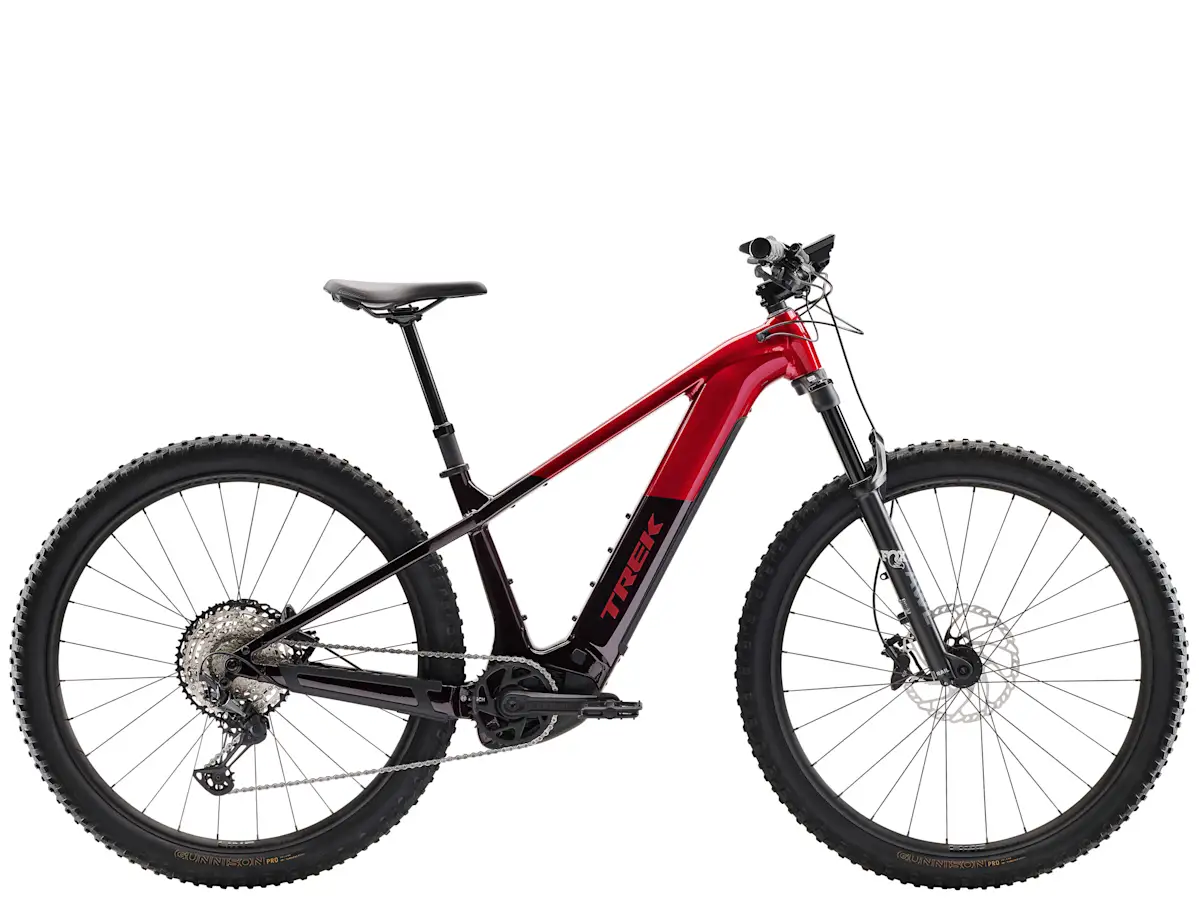 Trek Powerfly+ 8 800wh sähkömaastopyörä punainen sivulta