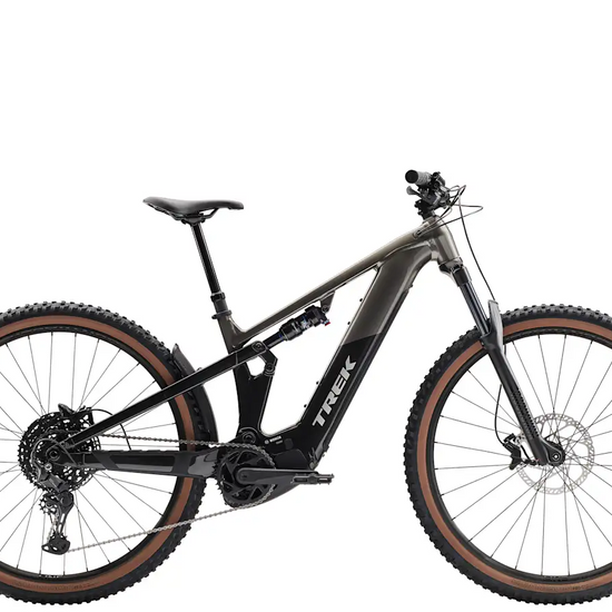 Trek Powerfly FS+ 4 800wh sähkömaastopyörä sivulta
