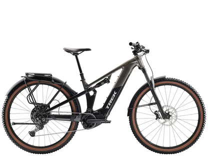 Trek Powerfly FS+ 4 600wh sähkömaastopyörä musta sivulta