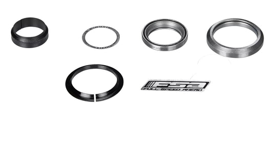 FSA HDS COMPLETE, INTEGRATED, 1-1/8"  UPPER & LOWER BRGS (45X45 DEG), W/ MICRO SHIMS & SPLIT CROWN RACE FOR 1-1/8" STEERER (NO TOP COVER)