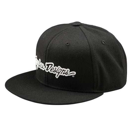 Troy Lee Designs Flat Bill Snapback Signature Black
