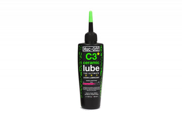 Muc-Off C3 Ceramic kuivaketjuöljy 120 ml musta pullo vihreällä korkilla