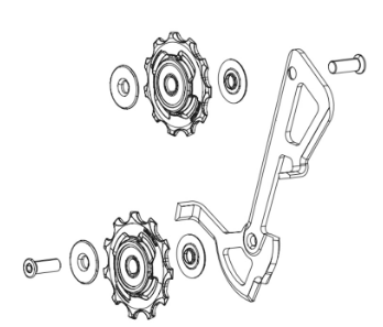 SRAM Rear Derailleur GX 2x10 Type 2.1 Cage and Pulley Kit Medium